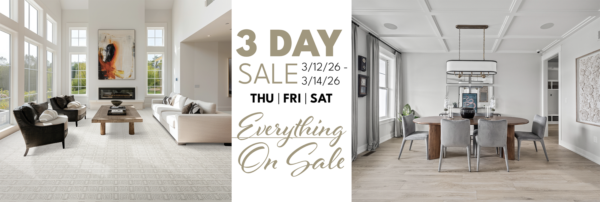 3 Day Sale at Riemer Floors Thursday 3/12 - Saturday 3/14